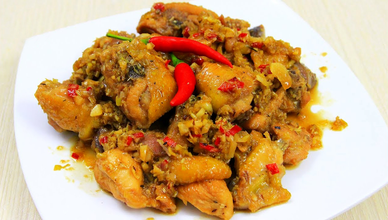 Thịt Gà kho sả ớt - Mật mía